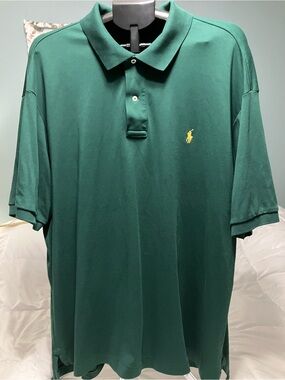 Polo Ralph Lauren Green Polo Shirt Men’s 2XB Big Yellow Pony Short Sleeve